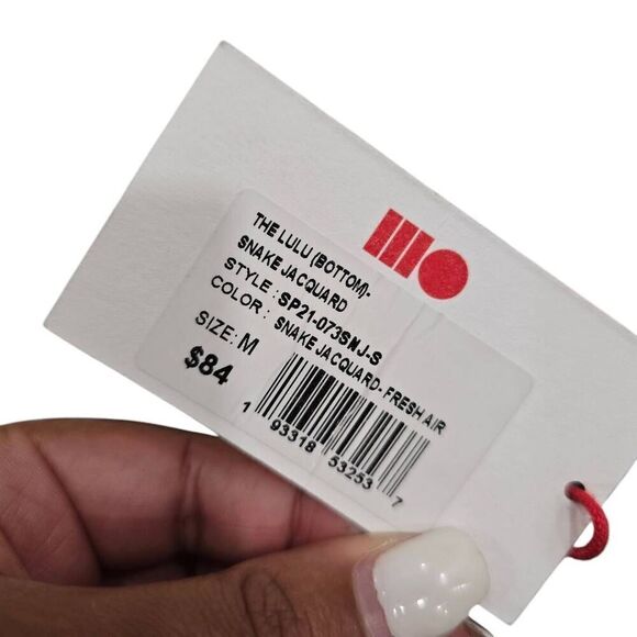 Solid & Striped The Lulu Swimwear Womens Medium Snake Jacquard Bottom Bikini Top - Picture 6 of 8